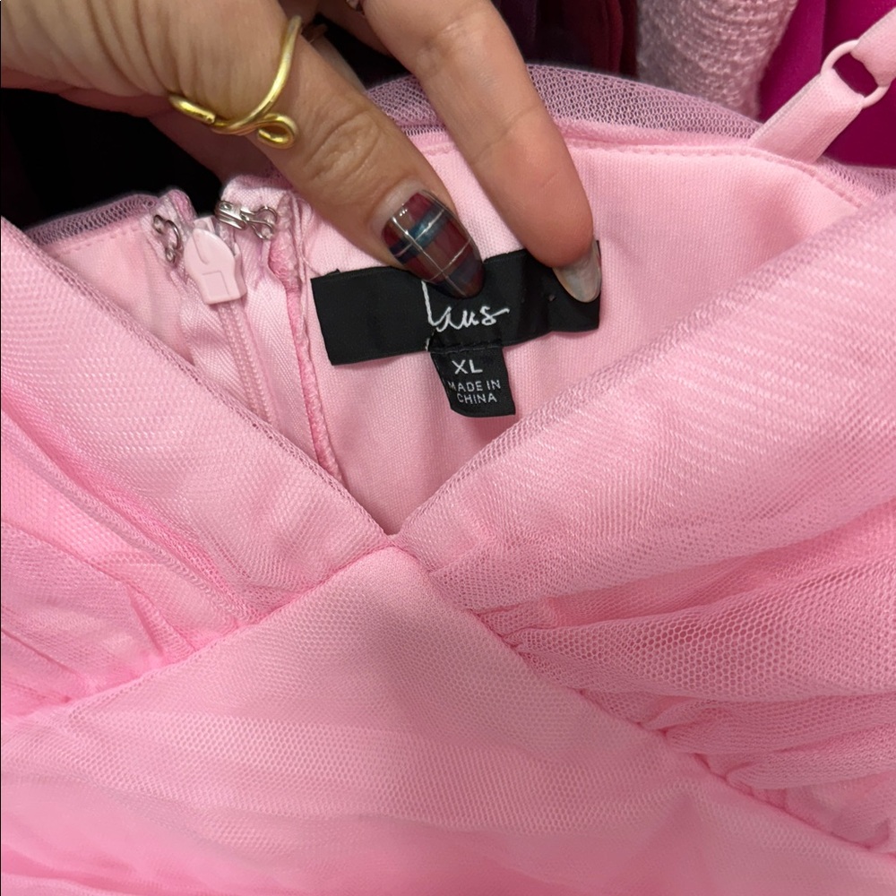Lulu's Charming Pink Ruffled Dress - Picture 4 of 4